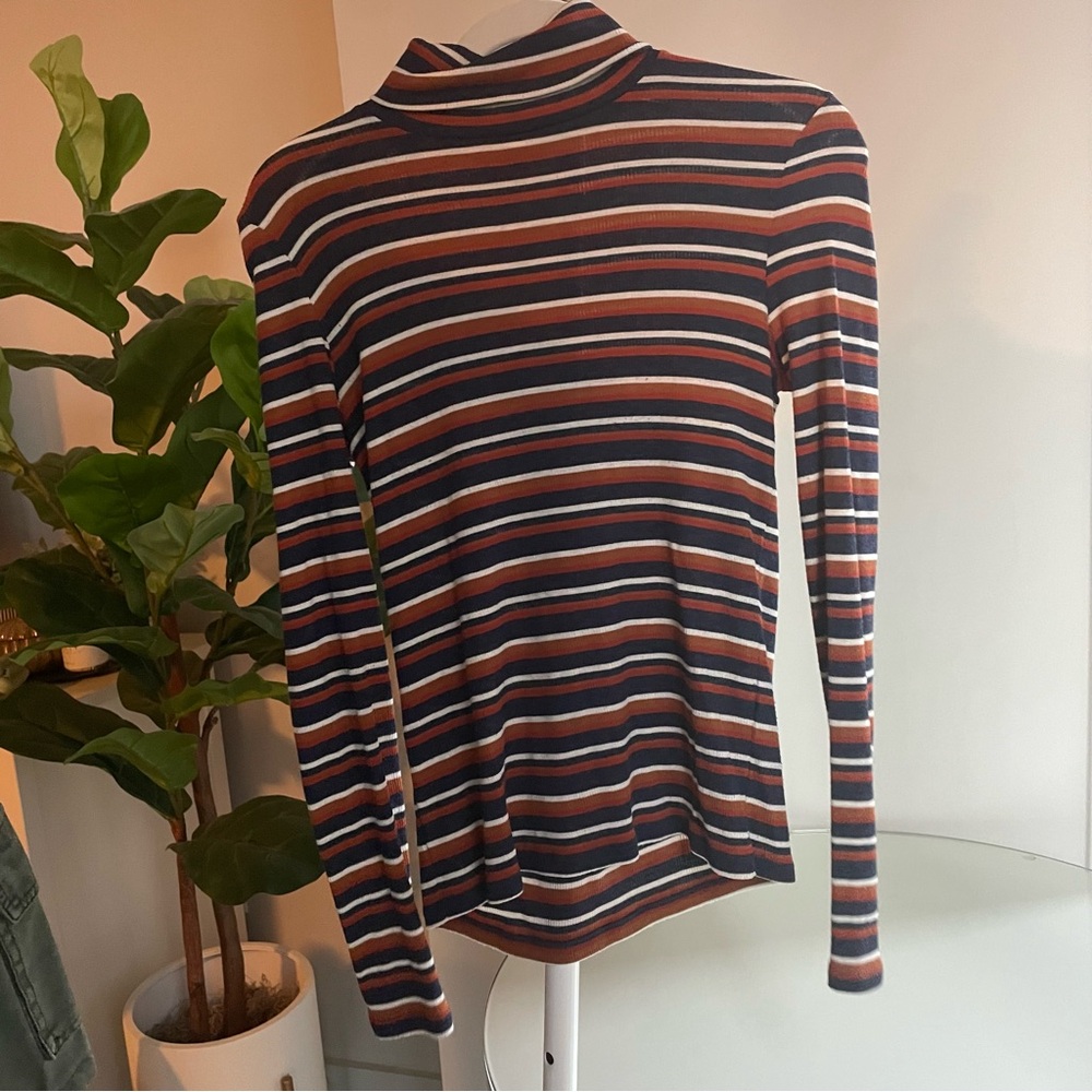 Madewell Striped Turtleneck Top